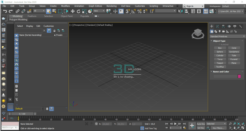 Как работать в autodesk 3ds max 2020