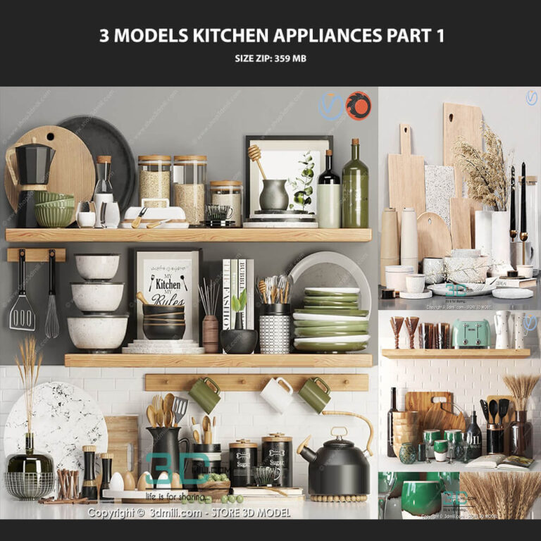 Kitchen Appliances PART 1 3ds Max Store 2025 Sell Model 3ds Max   Kitchen Appliances PART 1 768x768 