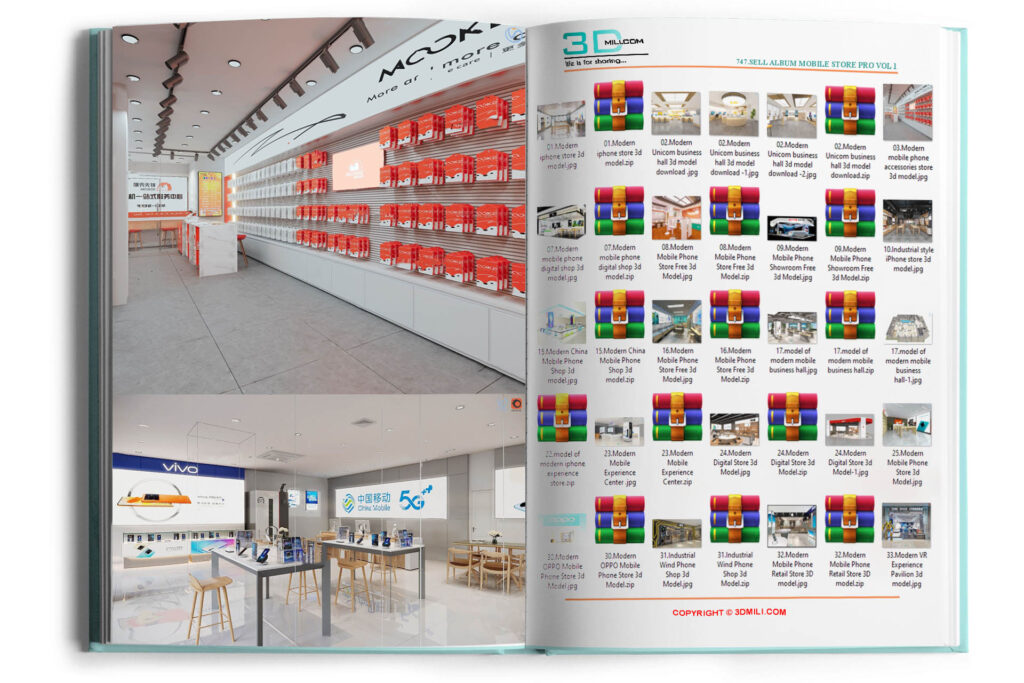 747.Sell Album Mobile Store PRO Vol 1 3ds Max Store 2025 Sell Model 3ds Max Sell Model