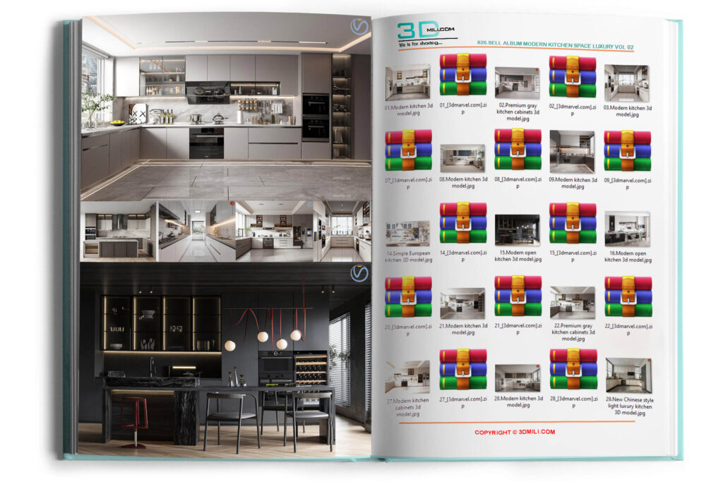 826 Sell Album Modern Kitchen Space Luxury Vol 02 3ds Max Store 2025   001 Preview 826 1024x683 